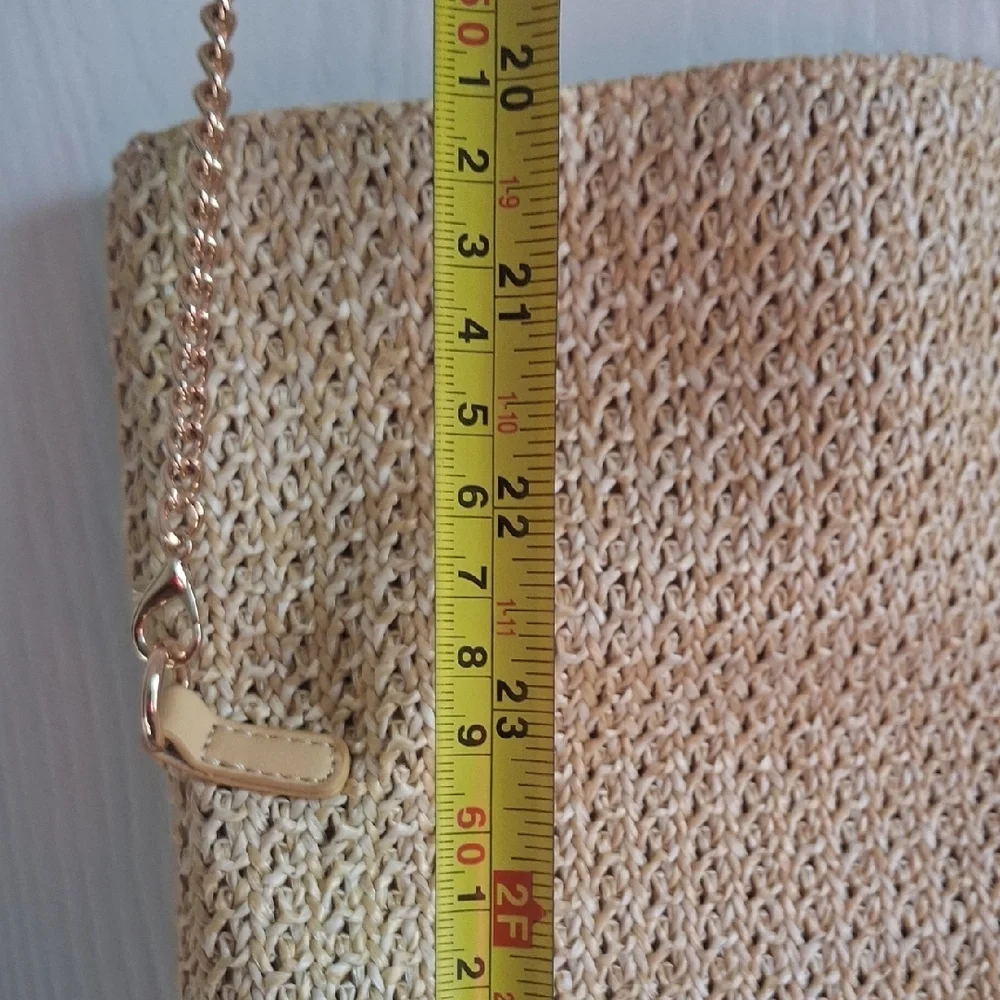 Urban Outfitters Beige Woven Shoulder Bag with Rhinestone Trim - Picture 6 of 6